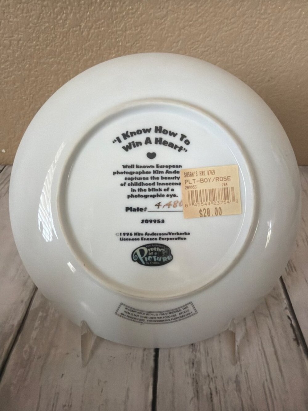 Enesco Pretty as a Picture Kim Anderson Lot of 3 Figurines + Plate - Picture 15 of 16